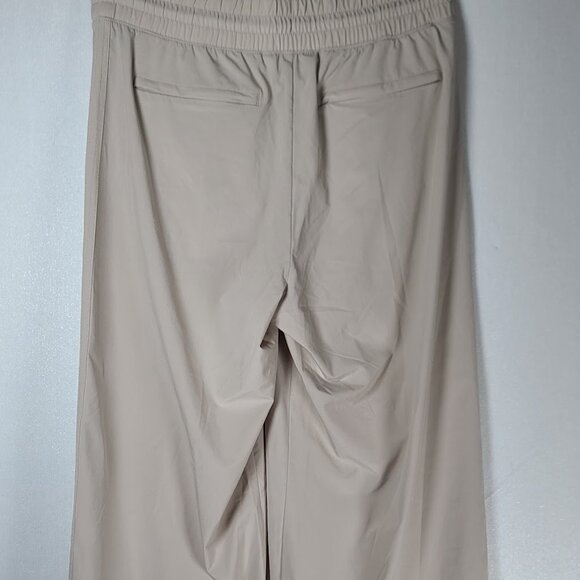Athleta Women's Pyrite Tan Avenue Wide Leg Pull-On Casual Crop Pant Size 12 - Picture 3 of 13
